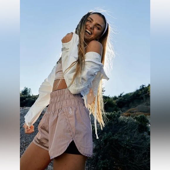 Free People the way home shorts in mauve - Picture 2 of 7